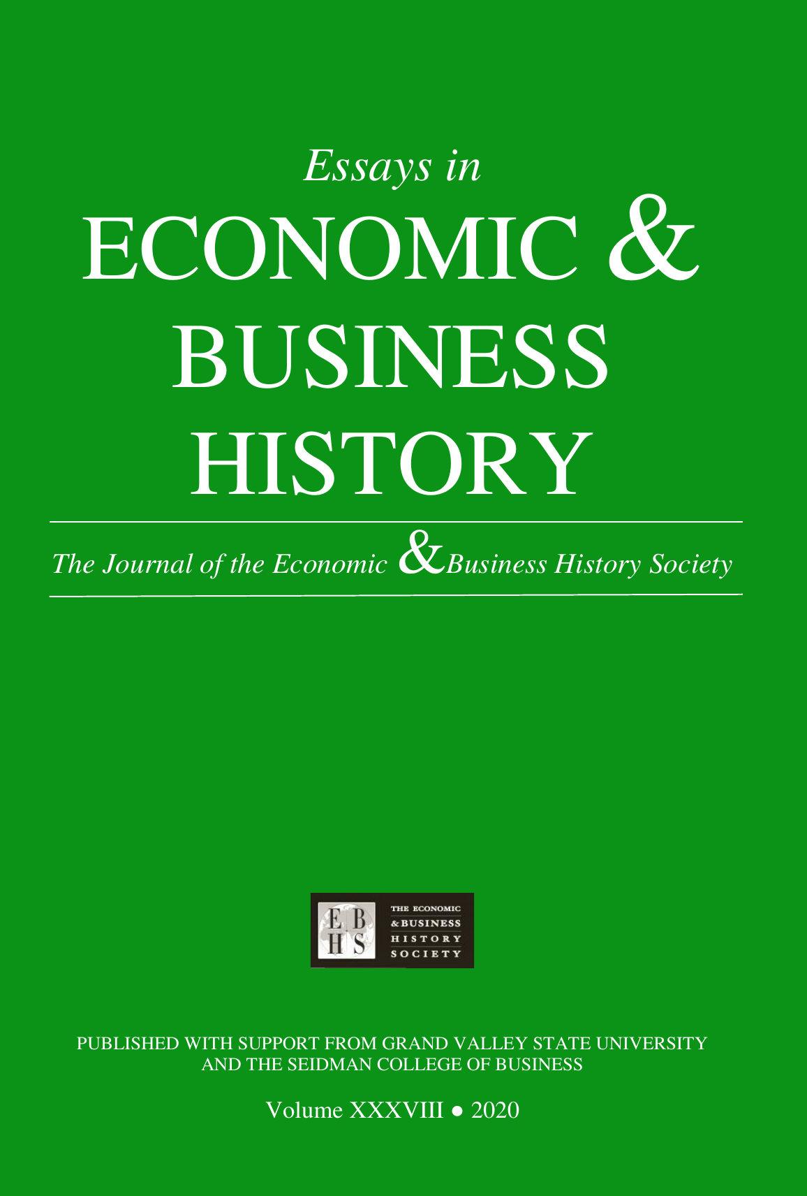 					View Vol. 38 (2020): Essays in Economic & Business History 
				